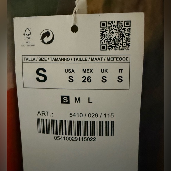 Zara WB Collection Multicolor Abstract Art Dress - Size S - NWT - Picture 3 of 4